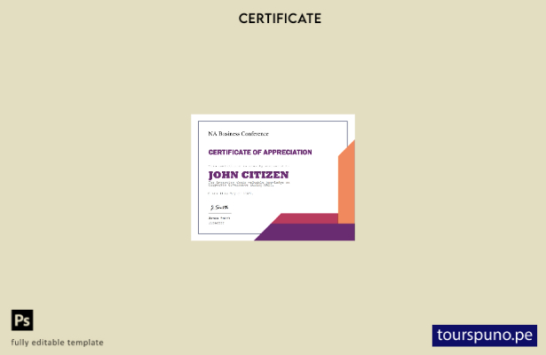 listo para imprimir plantilla de certificado de agradecimiento de EE. UU.